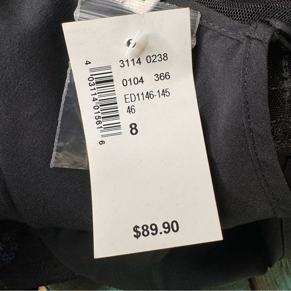 Ricki's Black Sequin Scoop Neck Embellished Belt Fit & Flare Size 8 - Picture 10 of 13